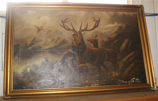After Landseer- oil of a stag